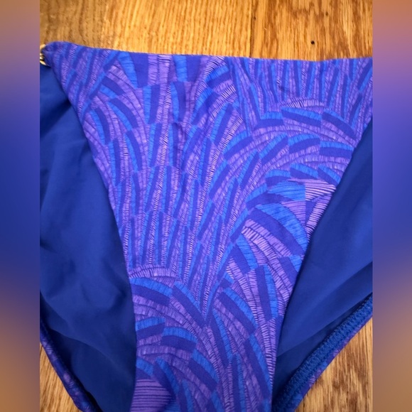 ViX Swimwear Paula Hermanny sz Large Leslie Allie Bikini Bottom blue and purple - Picture 5 of 14